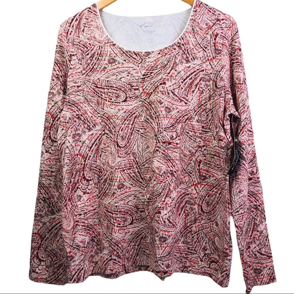 Kim Roger Paisley Print Top